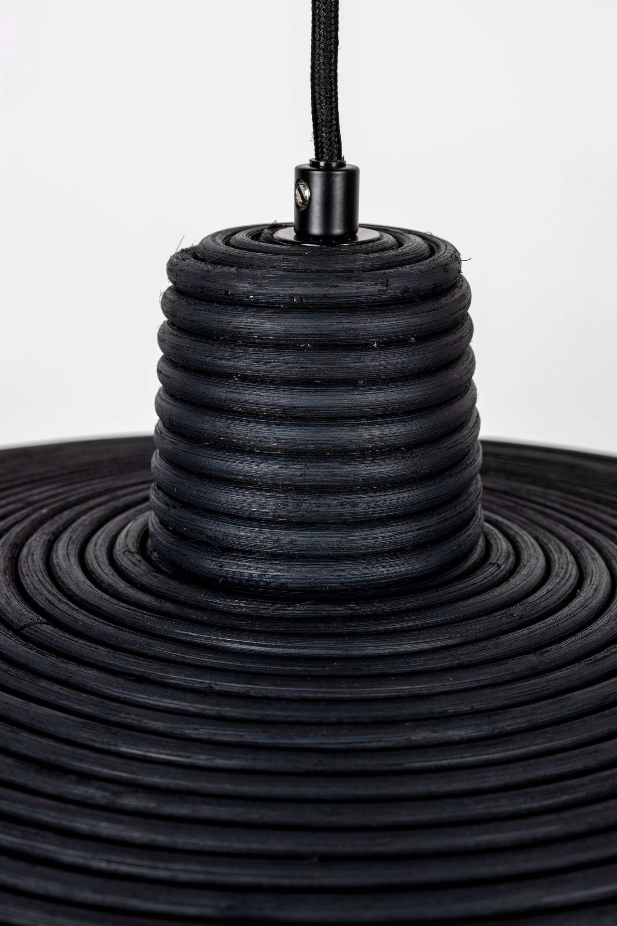 Zuiver Balance Black Rattan Pendant Lamp Medium